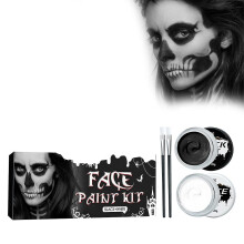 Halloween Cosplay Face Body Paint Sfx Makeup Black White Face Paint Special Effects Makeup Kit Dress Up Non Toxic Face Painting Kits For Adults