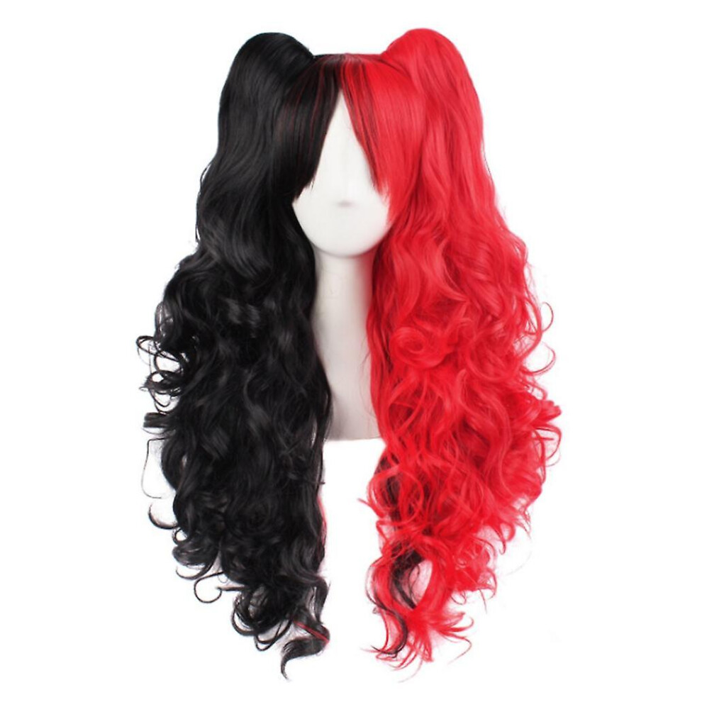 Unisex (Color 2) Lolita Long Wavy Stitched Ponytail Cosplay Colored Wig