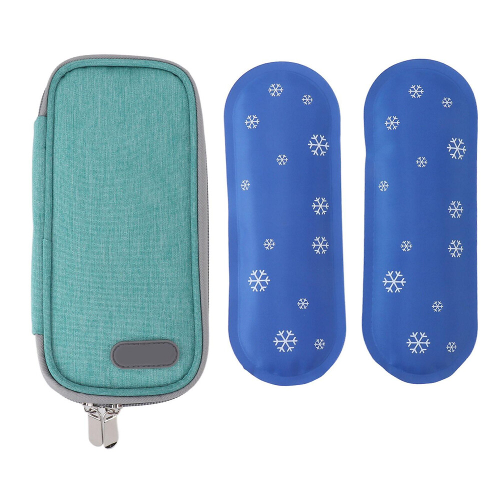 (Type 3) Insulin Cooler Cooling Case With 2 Ice Packs Portable Medical Cooler Insulation Bag For Outdoor Travel