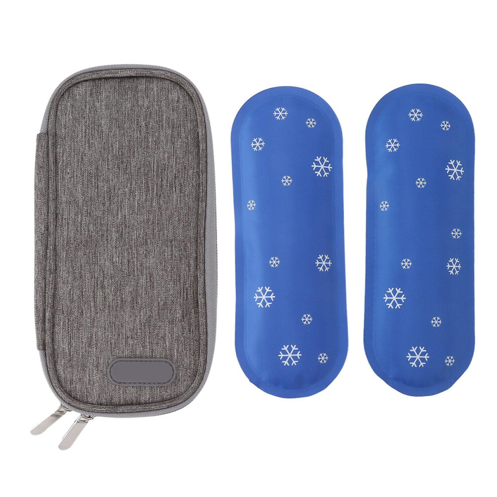 (Type 4) Insulin Cooler Cooling Case With 2 Ice Packs Portable Medical Cooler Insulation Bag For Outdoor Travel