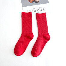 (Red, Child) Colorful Socks Thin Cotton Socks Soft Breathable High Elastic Sock For Adult Child