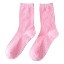 (Neutral Pink, Adult) Colorful Socks Thin Cotton Socks Soft Breathable High Elastic Sock For Adult Child