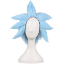 Rick And Morty Anime Wigs Ricky Sanchez Cosplay Wig Cap Blue