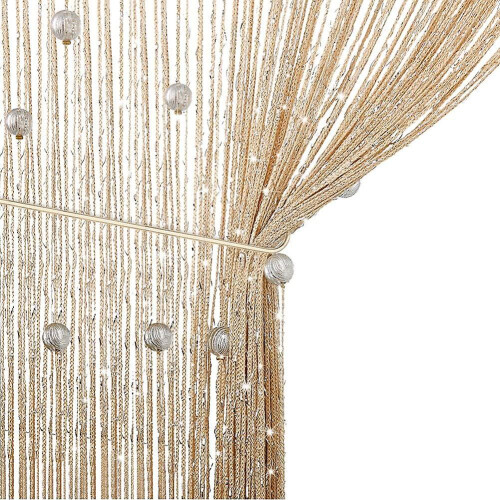 String Door Curtains Panel, Fly Screen Curtain,doorways Divider For Window Decorative 90x200cm (white)