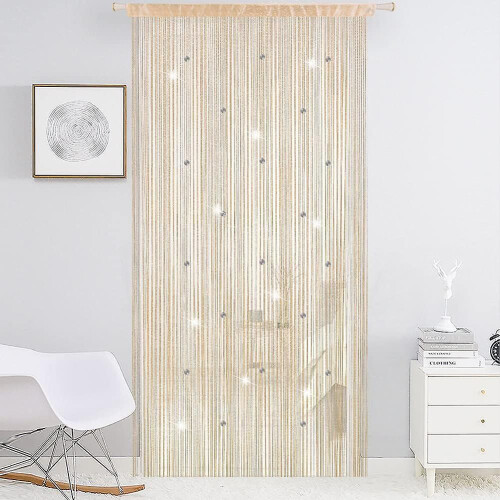 String Door Curtains Panel, Fly Screen Curtain,doorways Divider For Window Decorative 90x200cm (white) 2