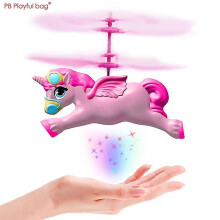New Flying Unicorn Sensing Aircraft Led Rc Unicorn Drone Children Suspended Toys Usb Charging Gesture Sensing Kids