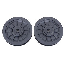 2pcs Universal Bearing Pulley Wheel Fitness Equipment Part Wearproof Pulley Replacement Parts For Gym Fitness Black