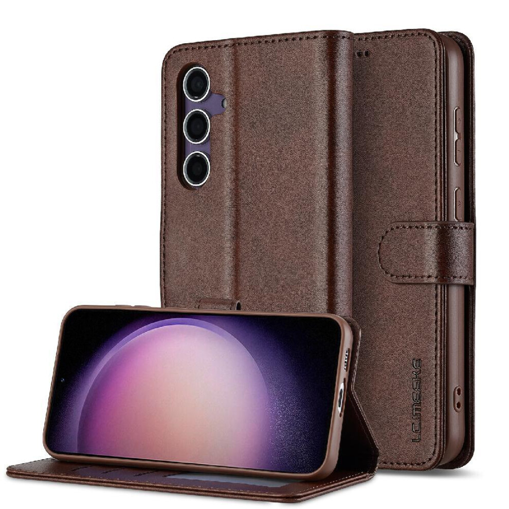 (Brown) Flip Case For Samsung Galaxy A36 5G Kickstand With Card Slot Pu Leather Brown 764549245888