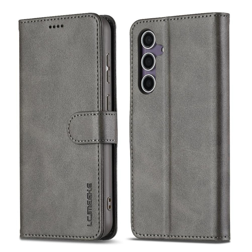 ( ) Flip Case For Samsung Galaxy A36 5G Kickstand With Card Slot Pu Leather Gray 764549245901
