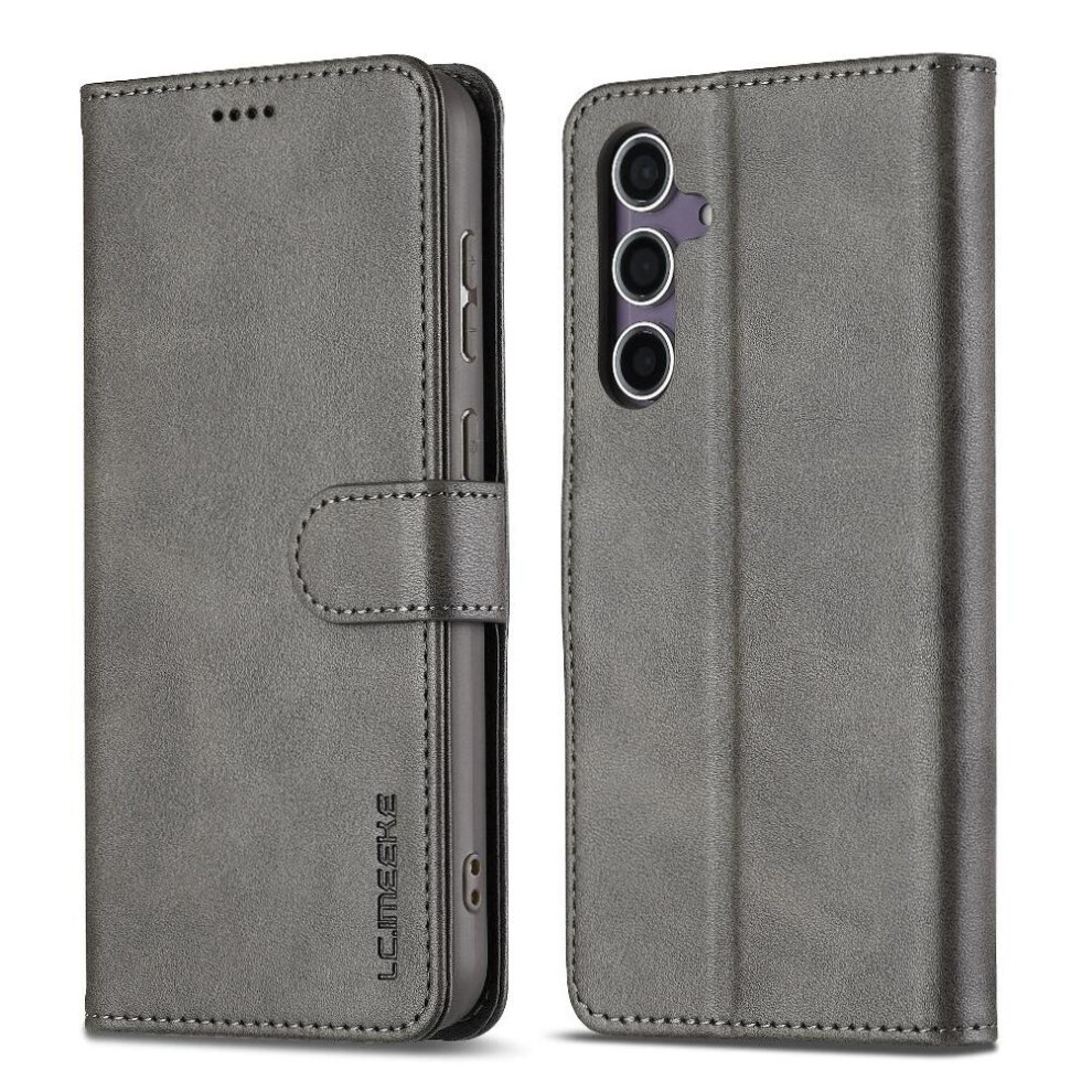 ( ) Flip Case For Samsung Galaxy A56 5G With Card Slot Pu Leather Kickstand Gray 764549245956