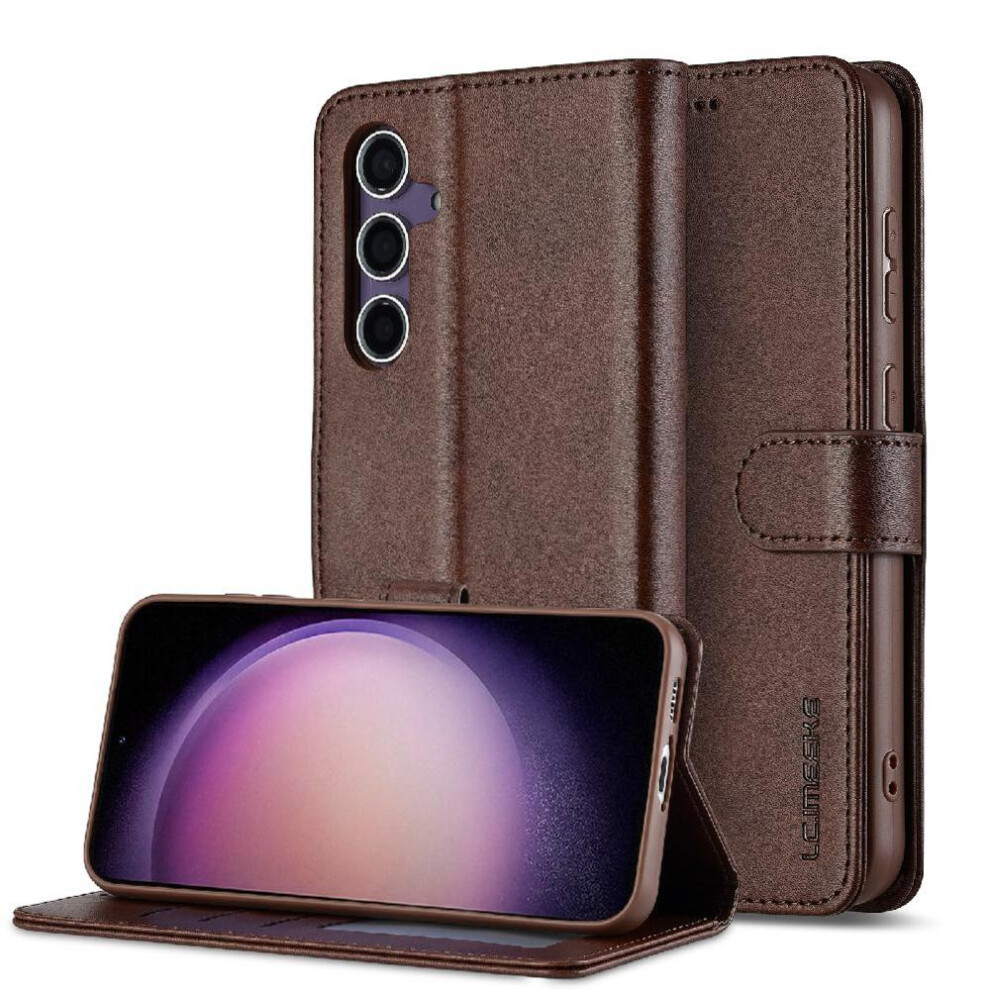 (Brown) Flip Case For Samsung Galaxy A26 5G Kickstand Pu Leather With Card Slot Brown 764549245987