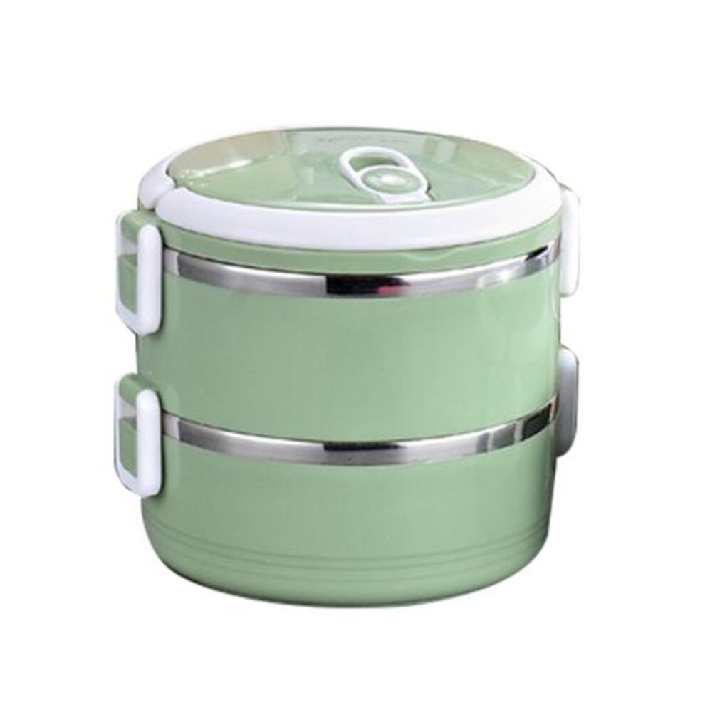 (Double Layer) Portable Thermal Steel Bento Lunch Box Stainless Food Picnic School Container