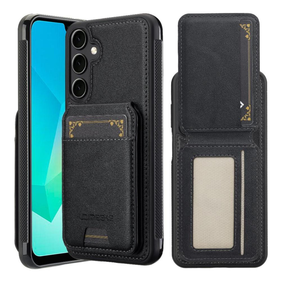 (Black) Case For Samsung Galaxy A35 5G Slot Photo Frame Wallet Case 2 In 1 Detachable Rfid Shielding Black 764549247769