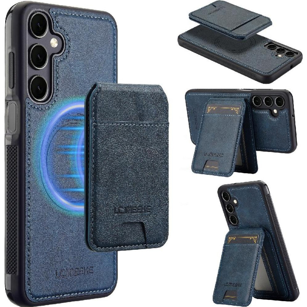 (Blue) Case For Samsung Galaxy A54 5G 2 In 1 Detachable Slot Photo Frame Rfid Shielding Wallet Case Blue 764549247820