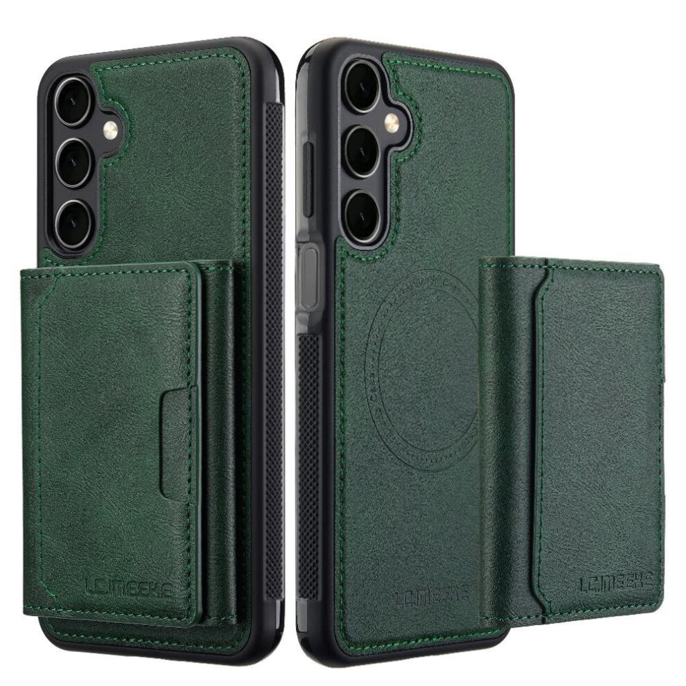 (Green) Wallet Case For Samsung Galaxy A15 4G/5G Rfid Shielding Card Slots 2 In 1 Detachable Pu Leather Magnetic Green 764549247981