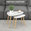 Homcom HOMCOM Side Table Set of 2, Modern End Coffee Bedside Tables Grey Natural 3