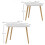 Homcom HOMCOM Side Table Set of 2, Modern End Coffee Bedside Tables Grey Natural 2