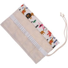 Portable Drawing Pencil Roll Up Bag Canvas Pen Wrap Case Pen Wrap Organizer Roll Up Pencil Holder