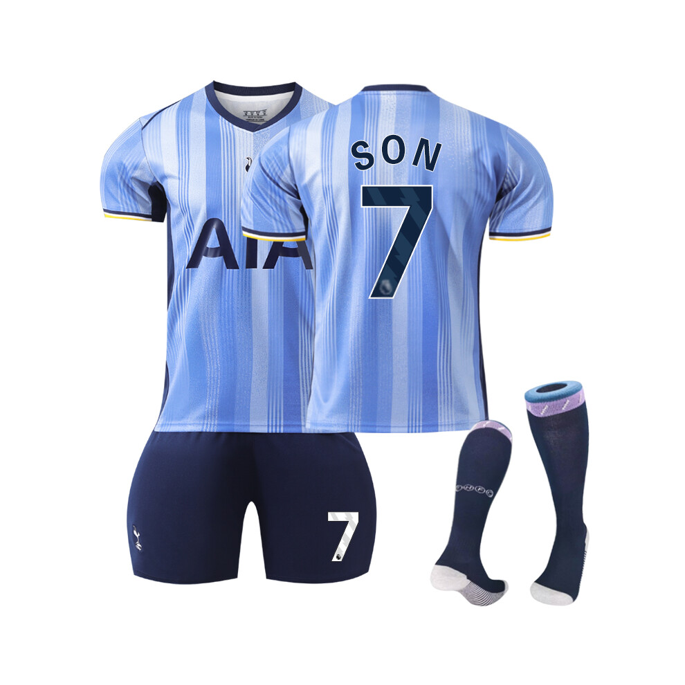 (26(140-150CM)) Customizable 2425 To_ttenham Away SON #7 Sport Clothing With Socks