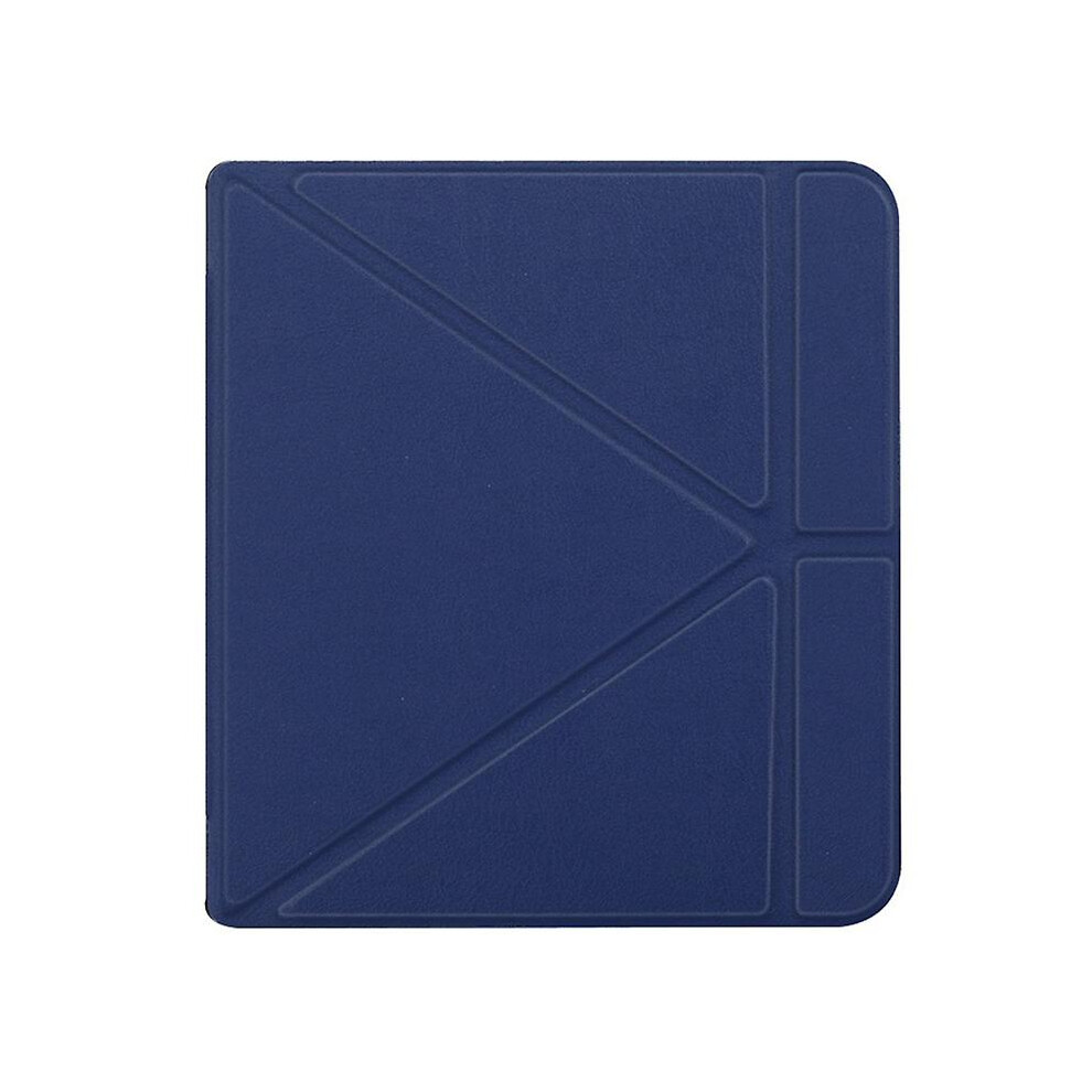 (Blue) Case For Kobo Libra H2o 7 "Ereader Premium Pu Leather Multiangle Origami Stand Blue 8994440196947