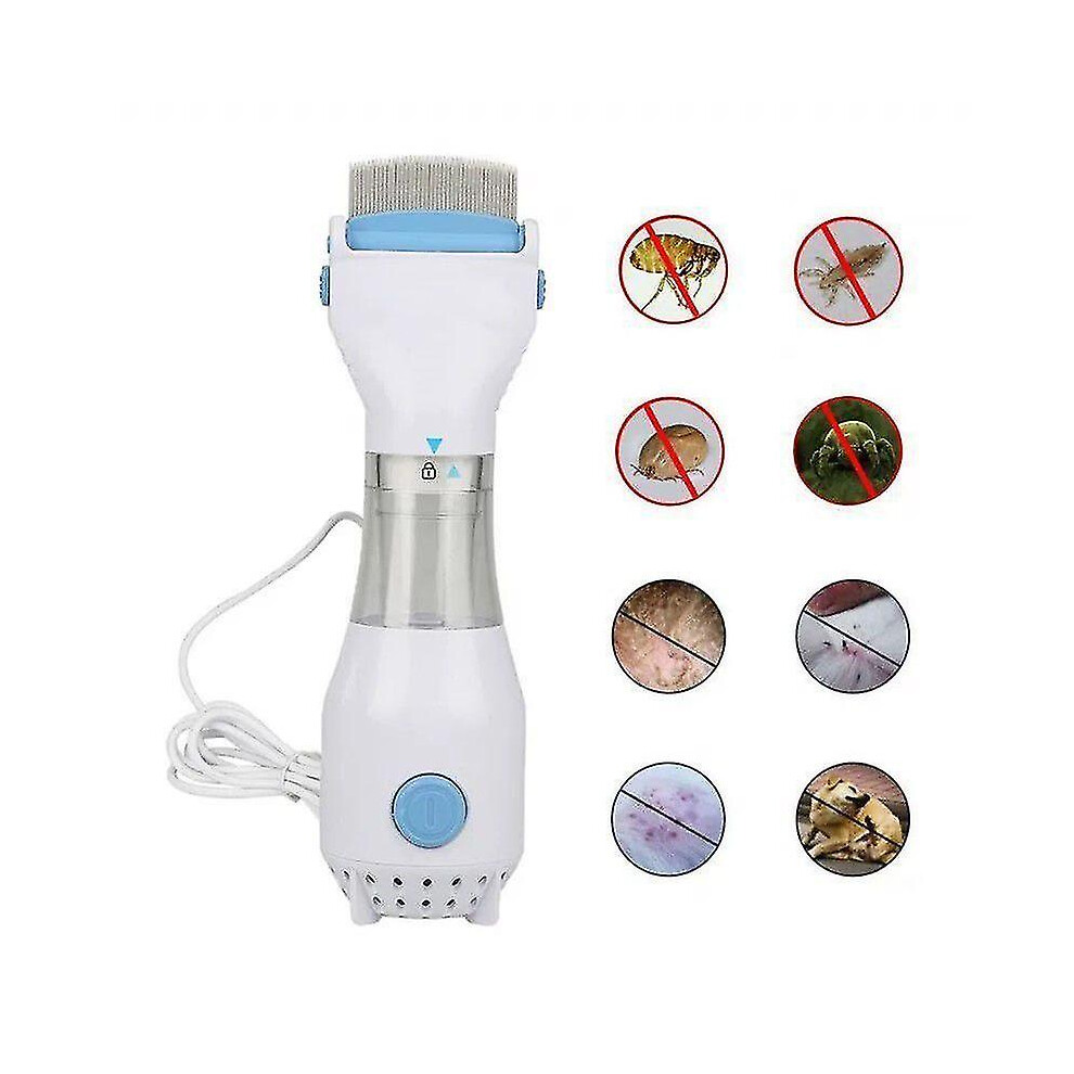 (UK PLUG) Head Lice Treatment-electric Lice Comb - Head Vacuum Lice Comb Electric Capture Pet Filter Lice Treatment1 Lice Catcher   3 Filtersblue-image-OPC-PFX8SCR-NEW