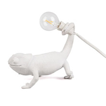 (EU Plug Desk Lamp) Chameleon Lamp Bedroom Resin Chameleon Desk Lamp Bedside Light Wall Sconce