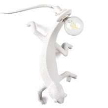 (UK Plug Downward Wall Lamp) Chameleon Lamp Bedroom Resin Chameleon Desk Lamp Bedside Light Wall Sconce