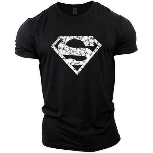 (Black, XL) Superman Vascular Gym Training Top