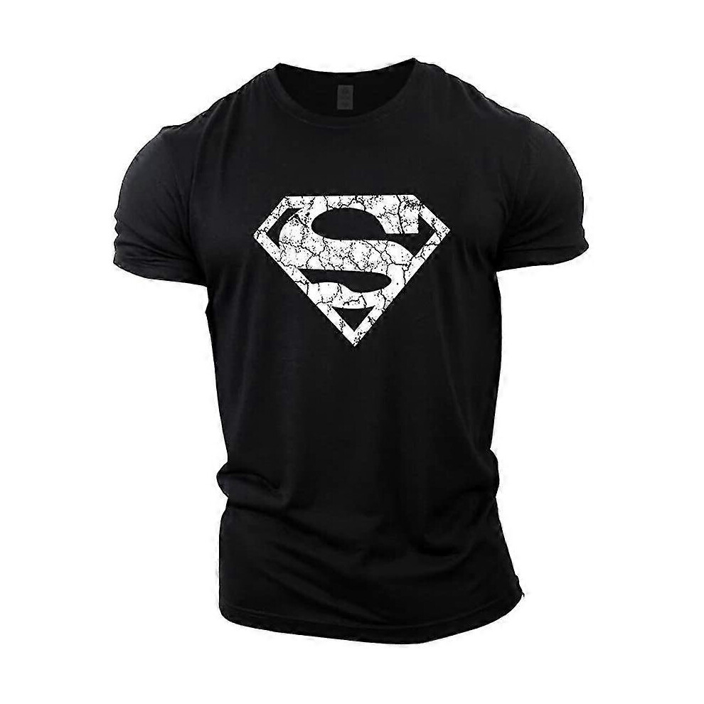 Kikidex (Black, Xl) Superman Vascular Gym Training Top Blue