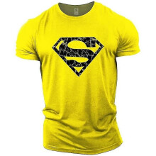(Yellow, M) Superman Vascular Gym Training Top