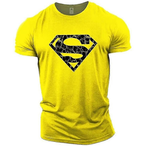 (Yellow, M) Superman Vascular Gym Training Top