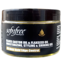 Sof N Free Black Castor Oil Styling and Shining Gel - 300 ml