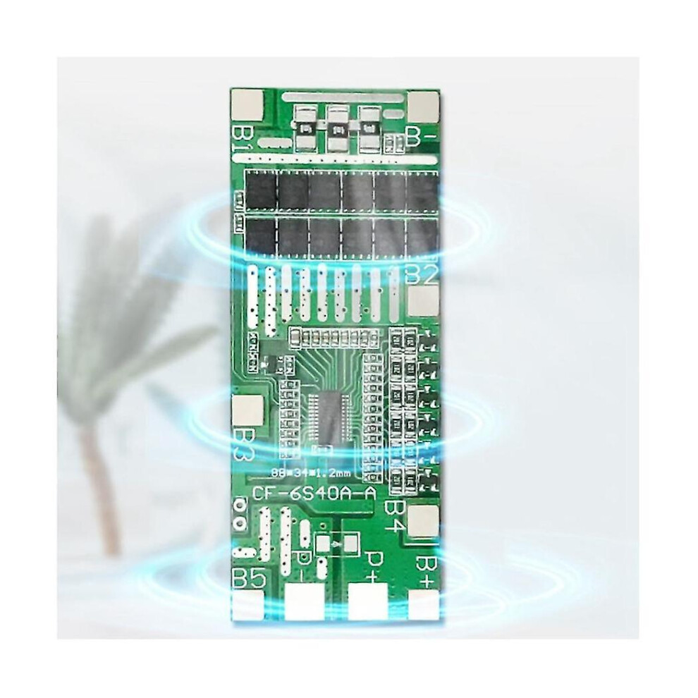 6S 24V 40A 18650 - Lithium Battery Protection Board Pcb With Balance Bms Solar Lighting For Ebike S 8994440204253
