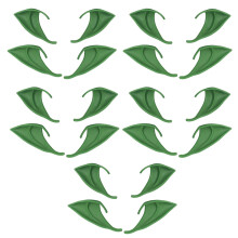 (Green) Sinknap 10 Pairs Of Soft Latex Elf Ears Adorable Simple Operation Elf Ears For Cosplay Halloween Christmas Parties