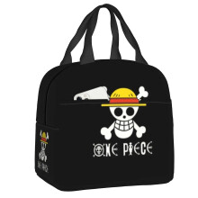 (4, 22x20x13cm) Custom One Pieces Skull Logo Lunch Bag Women Cooler Warm Insulated Lunch Box For Kids School Children