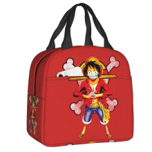 (8, 22x20x13cm) Custom One Pieces Skull Logo Lunch Bag Women Cooler Warm Insulated Lunch Box For Kids School Children