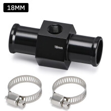 (18mm) Black Water Temp Gauge Radiator Temperature Water Temp Joint Pipe Sensor 18MM 20MM 22MM 24MM Hose Adapter