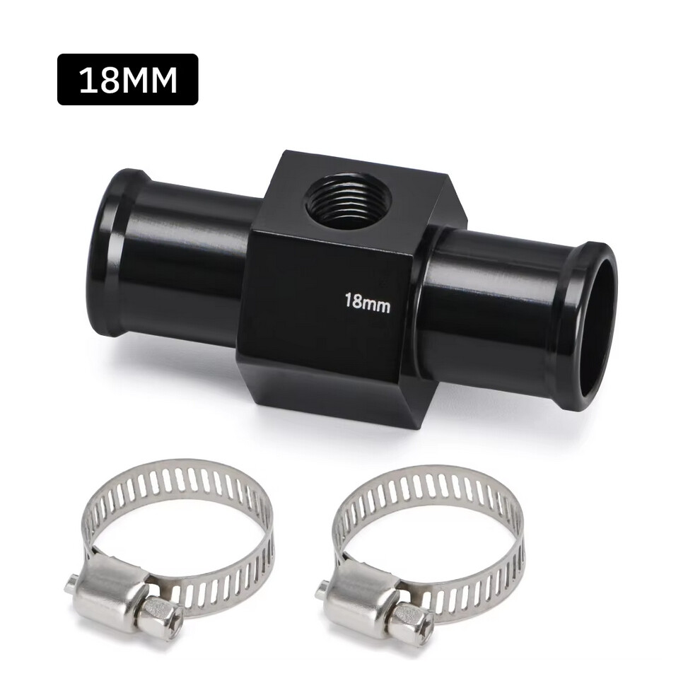 (18Mm) Water Temp Gauge Radiator Temperature Water Temp Joint Pipe Sensor 18Mm 20Mm 22Mm 24Mm Hose Adapter Black 6923198442268