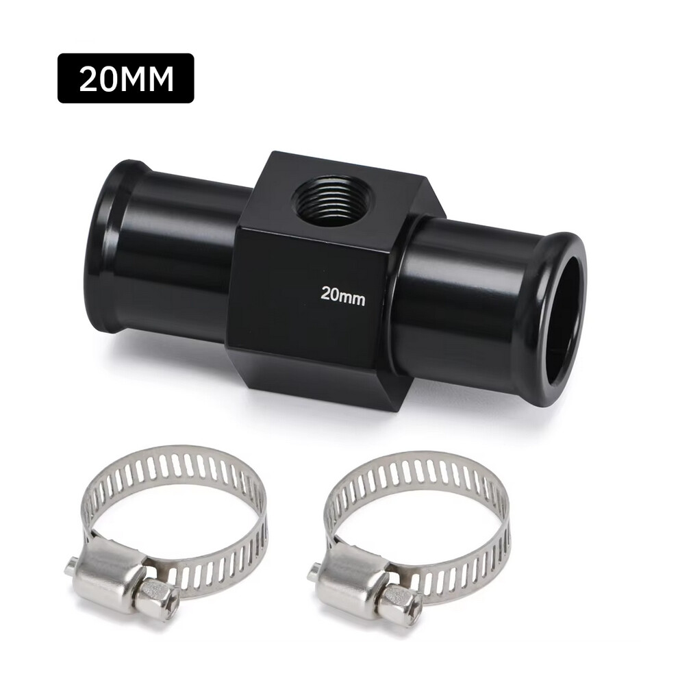 (20Mm) Water Temp Gauge Radiator Temperature Water Temp Joint Pipe Sensor 18Mm 20Mm 22Mm 24Mm Hose Adapter Black 6902875507711