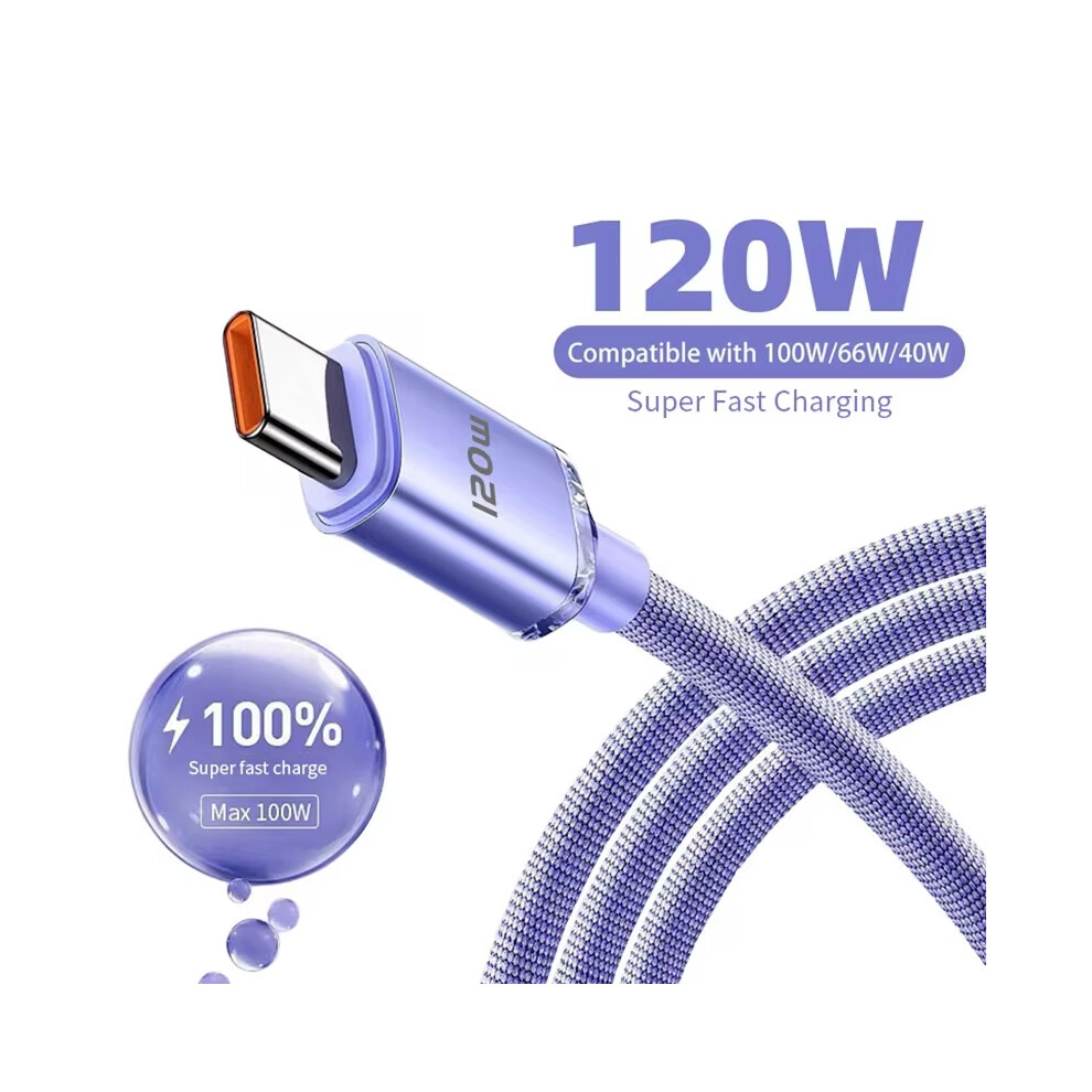 (1.5m) 120W PD Type C Cable Super Fast Charger Cord Quick Charge USB C Cables Phone Charger For Samsung Xiaomi Huawei