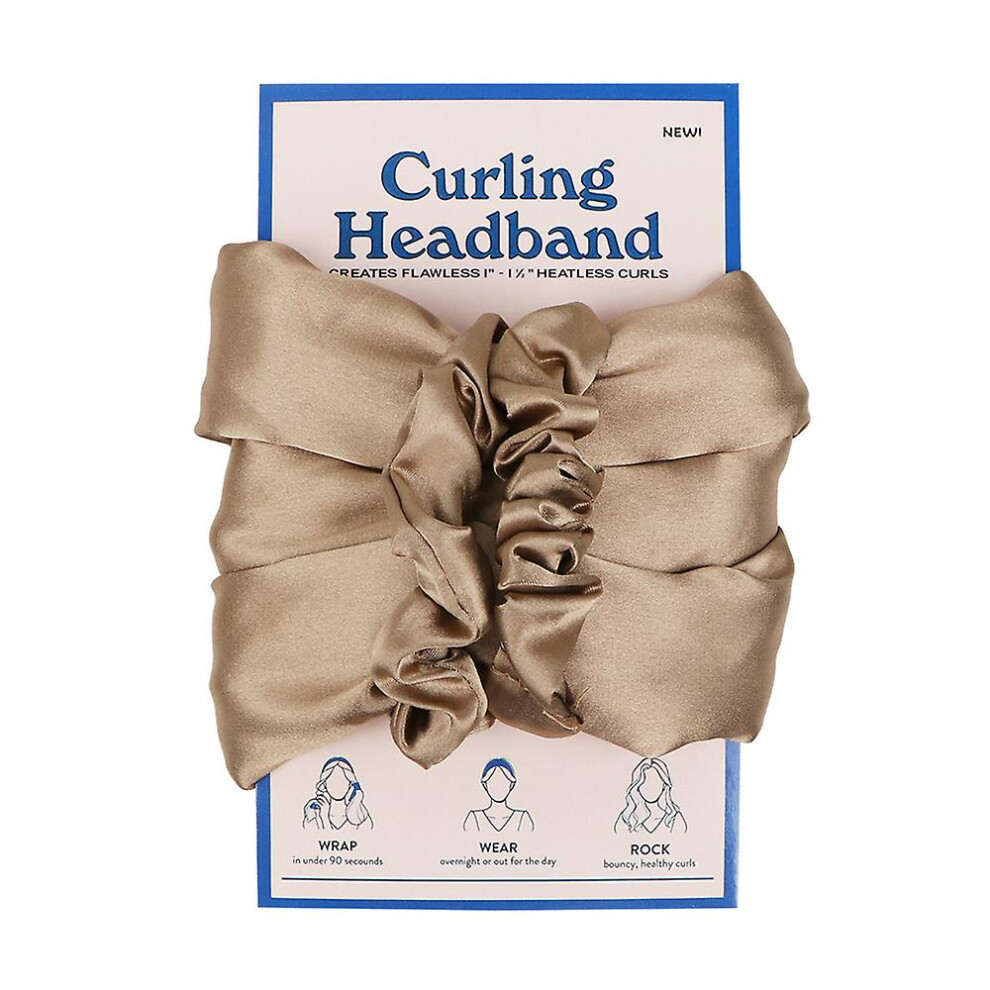 (Champine) Heatless Curling Rod Headband Wand Curl Big Wave Hair Curler Portable