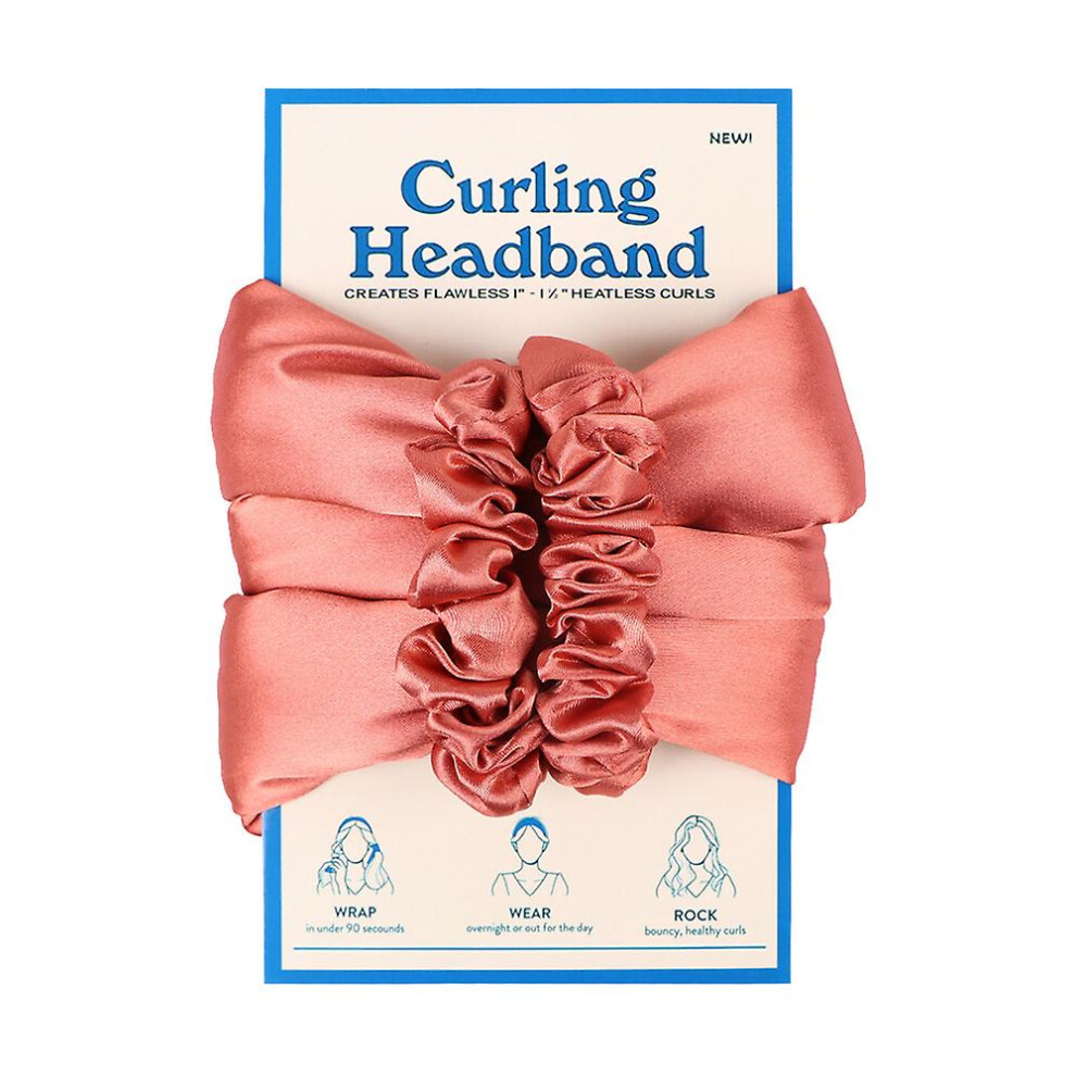 Red (Red) Heatless Curling Rod Headband Wand Curl Big Wave Hair Curler Portable