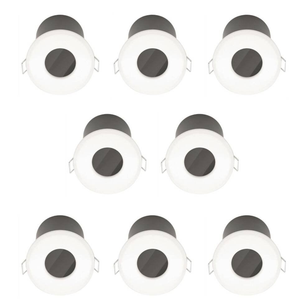 Set of 8 Fire Rated Bathroom Downlights - White IP65 Recessed Downlights-image-OPC-PFX8XKR-NEW
