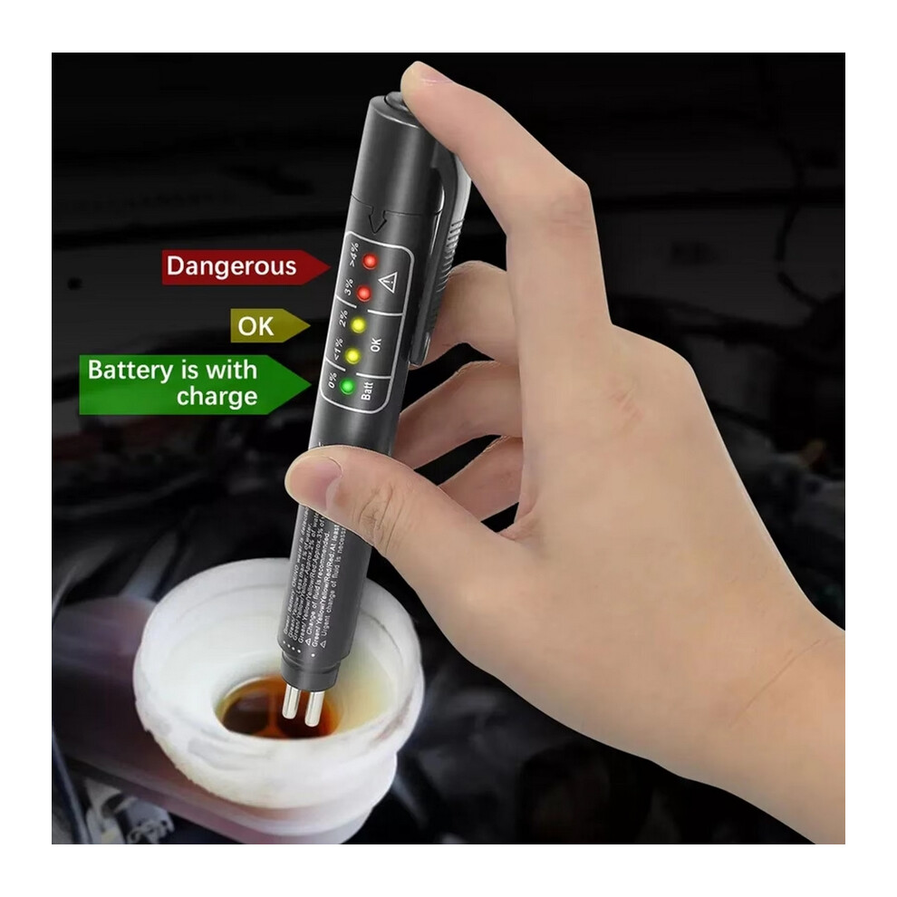 Universal Brake Fluid Tester Accurate Oil Quality Diagnostic Tools Led Indicator Liquid Testing Pen Automotive Brake Oil Tester 6910079069478