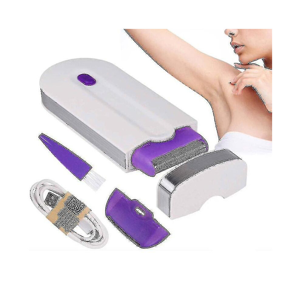 (UK PLUG) Professional Painless Hair Removal Kit Laser Touch Epilator Usb Rechargeable Women Body Face Leg Bikini Hand Shaver Hair Remover