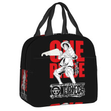 (9, 22x20x13cm) Custom One Pieces Skull Logo Lunch Bag Women Cooler Warm Insulated Lunch Box For Kids School Children