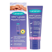 Lansinoh 100% HPA Lanolin Nipple Cream for Sore Nipples & Dry Cracked Skin|Breastfeeding Care| 40ml