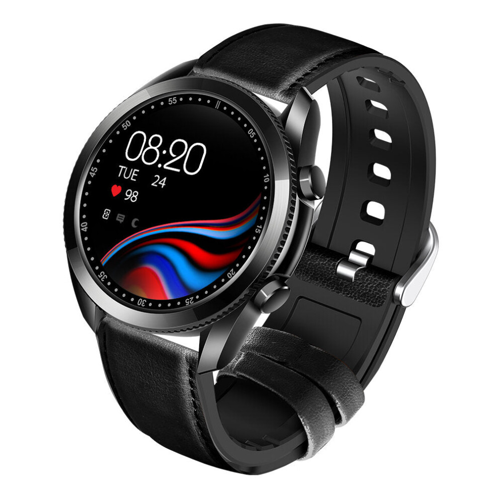 (Black) 1.28 Inch Full Touch Screen Bt Call Heart Rate Blood Pressure Oxygen Monitor 24 Sports Modes 200Mah Ip67 Waterproof Bt5.0 Smart Watch Black 9495687794556
