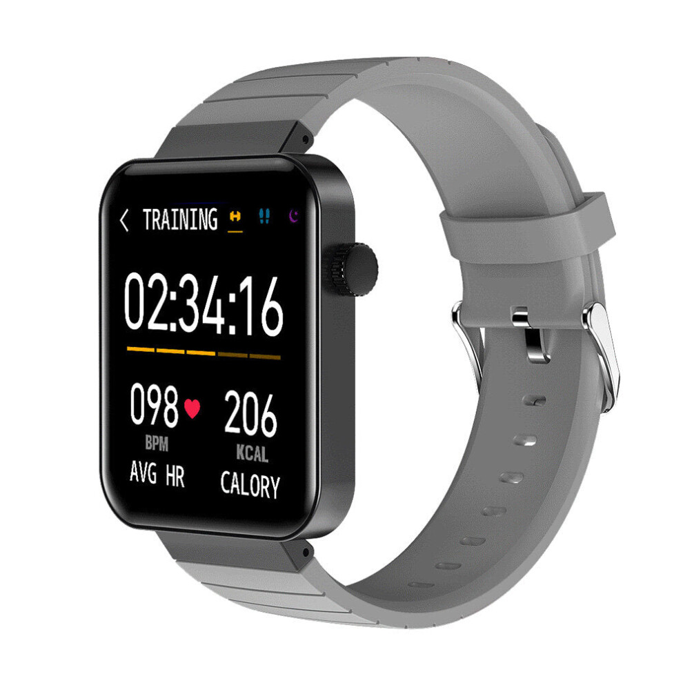 (Gray) 1.54Inch Full-Touch Screen Heart Rate Blood Pressure Oxygen Monitor Weather Display Smart Watch Gray 9495687800097