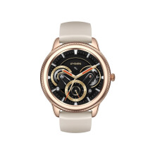 (Gold) 1.1 inch Full Touch Screen Heart Rate Blood Pressure SpO2 Monitor 20+ Sports Modes 30 Days Standby IP68 Waterproof BT5.0 Female Smart Watch